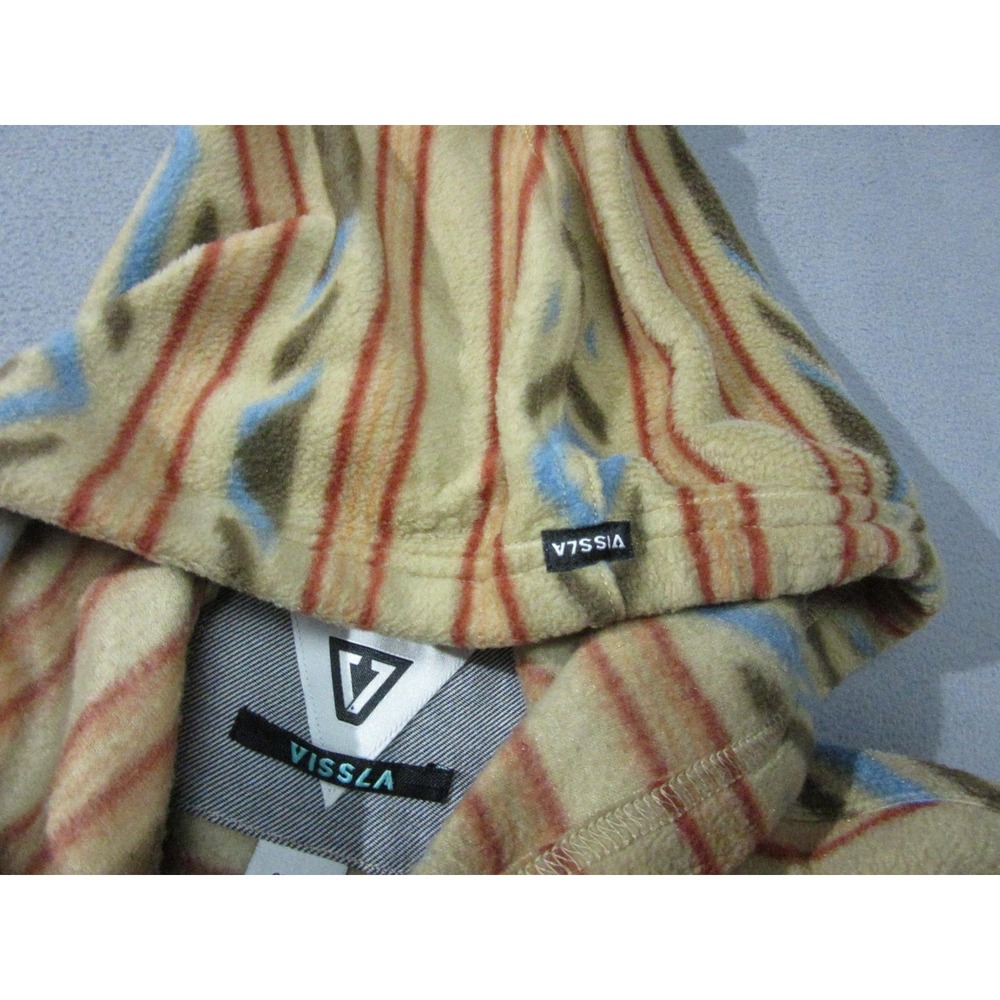 Vissla Hoodie Mens Small Multicolor Fleece Henley Aztec Tribal Pullover Flipcuff - Picture 14 of 16